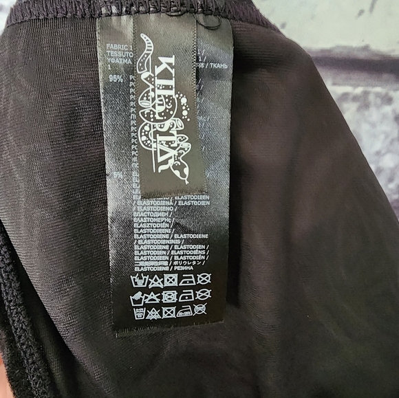 Killstar 'Wicked B*tch' Black Velvet Panty - XS - Picture 4 of 5